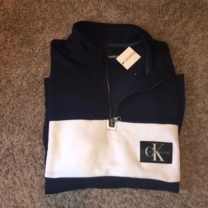 NEW Calvin Klein Half Zip Sweatshirt